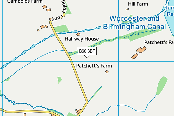 B60 3BF map - OS VectorMap District (Ordnance Survey)