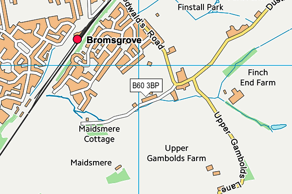 B60 3BP map - OS VectorMap District (Ordnance Survey)