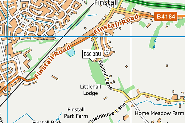 B60 3BU map - OS VectorMap District (Ordnance Survey)