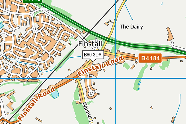 B60 3DA map - OS VectorMap District (Ordnance Survey)