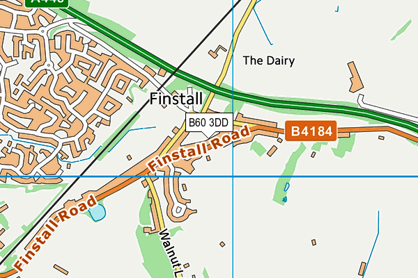 B60 3DD map - OS VectorMap District (Ordnance Survey)