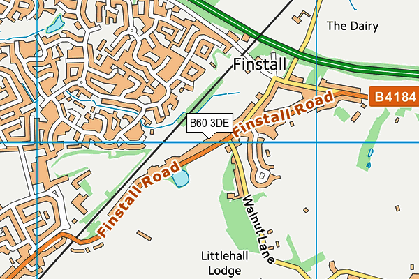 B60 3DE map - OS VectorMap District (Ordnance Survey)