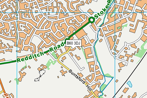 B60 3DJ map - OS VectorMap District (Ordnance Survey)