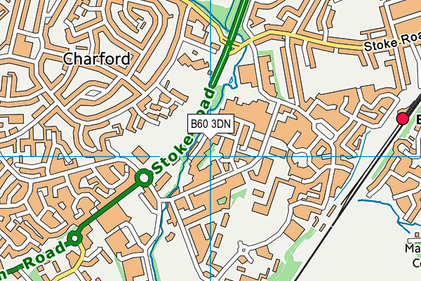 B60 3DN map - OS VectorMap District (Ordnance Survey)