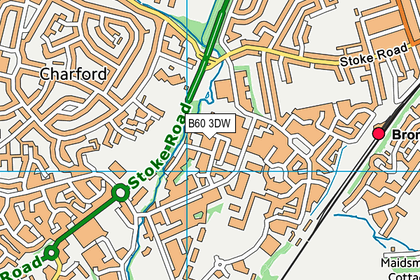 B60 3DW map - OS VectorMap District (Ordnance Survey)