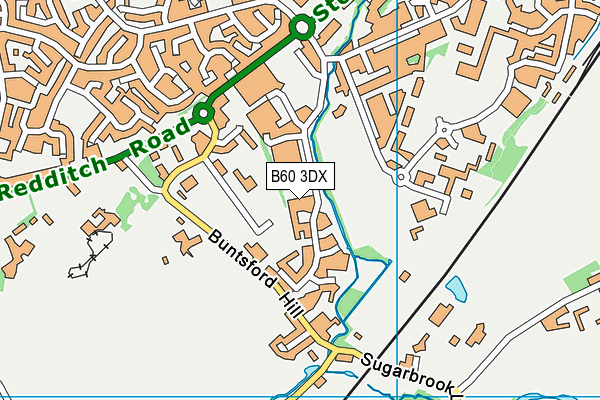 B60 3DX map - OS VectorMap District (Ordnance Survey)