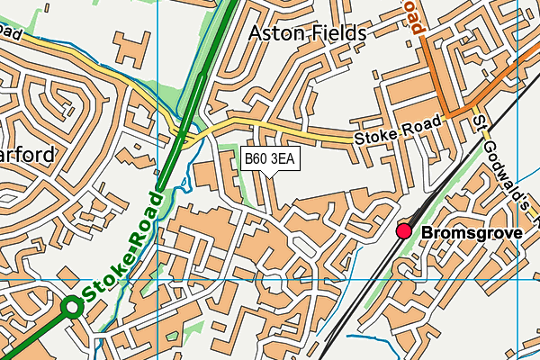 B60 3EA map - OS VectorMap District (Ordnance Survey)