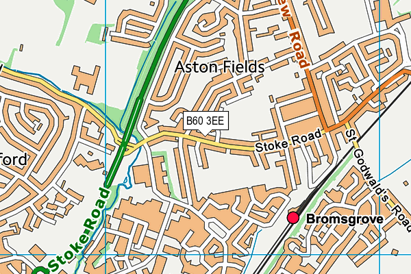 B60 3EE map - OS VectorMap District (Ordnance Survey)