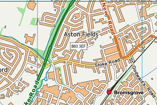 B60 3EF map - OS VectorMap District (Ordnance Survey)