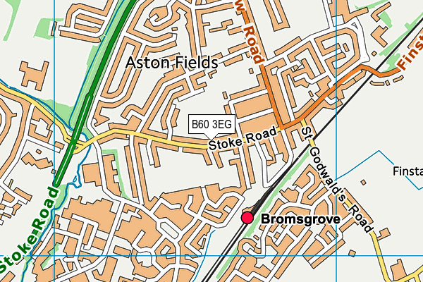 B60 3EG map - OS VectorMap District (Ordnance Survey)