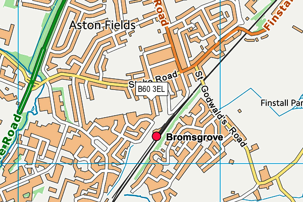 B60 3EL map - OS VectorMap District (Ordnance Survey)