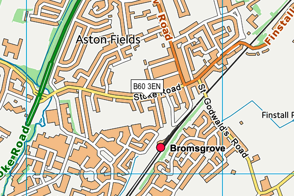 B60 3EN map - OS VectorMap District (Ordnance Survey)