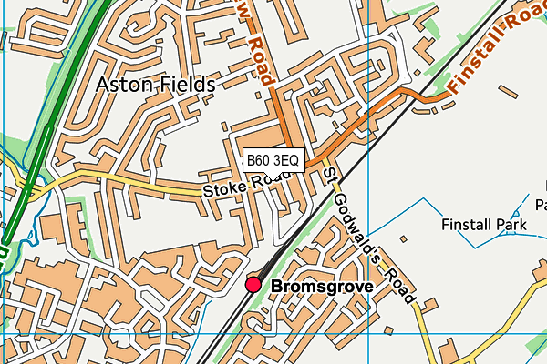 B60 3EQ map - OS VectorMap District (Ordnance Survey)