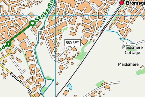 B60 3ET map - OS VectorMap District (Ordnance Survey)