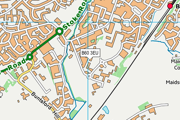 B60 3EU map - OS VectorMap District (Ordnance Survey)