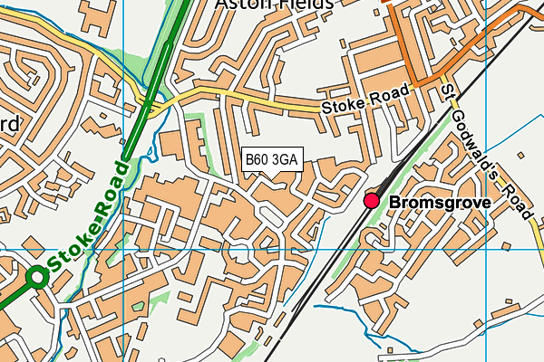 B60 3GA map - OS VectorMap District (Ordnance Survey)