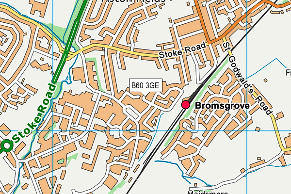 B60 3GE map - OS VectorMap District (Ordnance Survey)