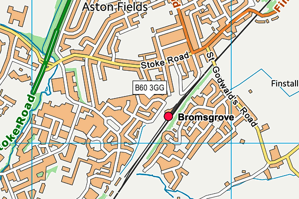 B60 3GG map - OS VectorMap District (Ordnance Survey)