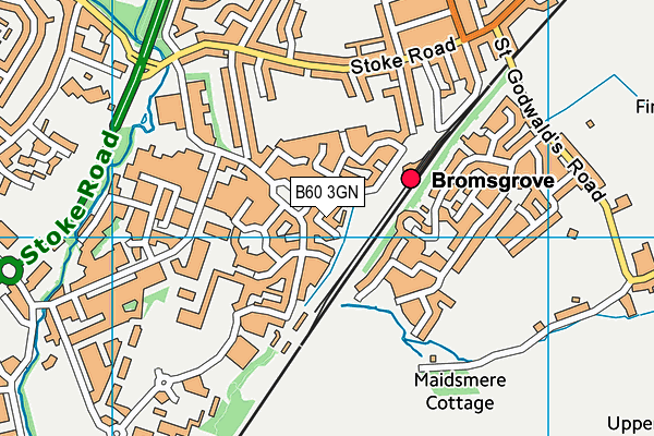B60 3GN map - OS VectorMap District (Ordnance Survey)