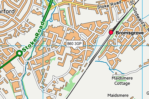 B60 3GP map - OS VectorMap District (Ordnance Survey)