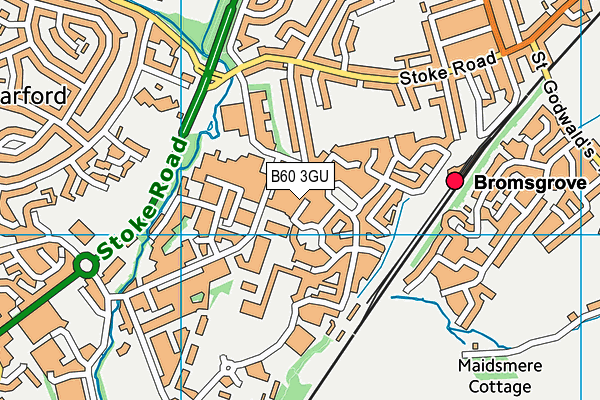 B60 3GU map - OS VectorMap District (Ordnance Survey)