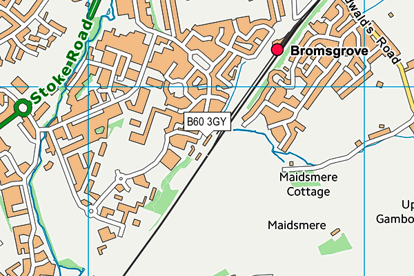 B60 3GY map - OS VectorMap District (Ordnance Survey)