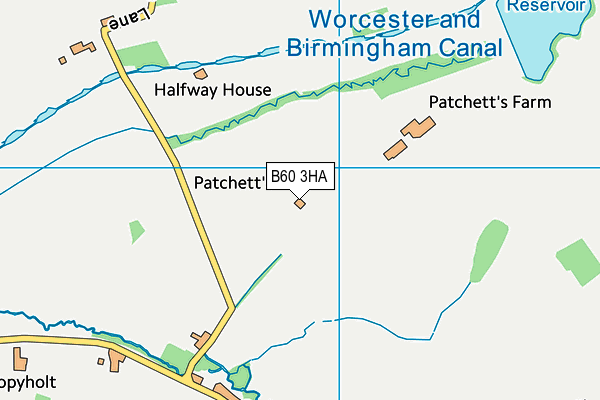 B60 3HA map - OS VectorMap District (Ordnance Survey)