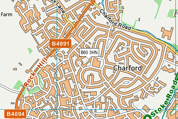 B60 3HN map - OS VectorMap District (Ordnance Survey)