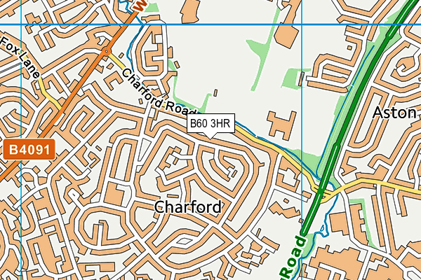 B60 3HR map - OS VectorMap District (Ordnance Survey)