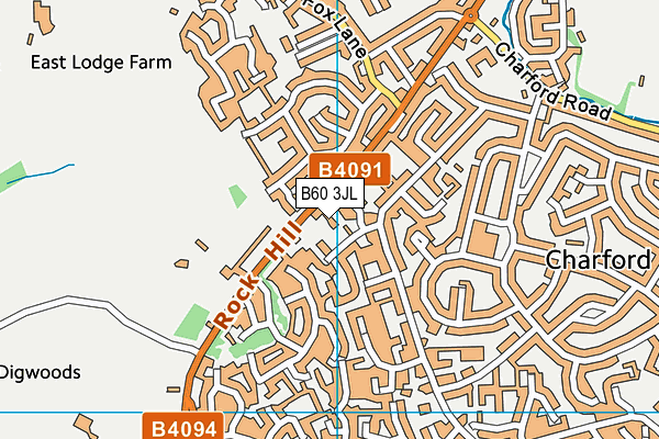 B60 3JL map - OS VectorMap District (Ordnance Survey)