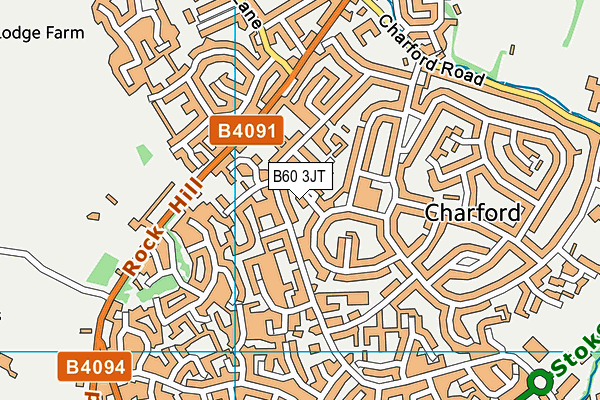 B60 3JT map - OS VectorMap District (Ordnance Survey)