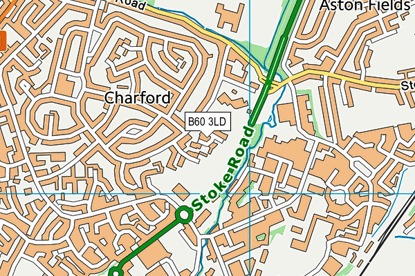 Charford Recreation Ground map (B60 3LD) - OS VectorMap District (Ordnance Survey)