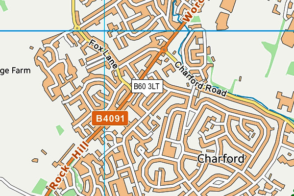B60 3LT map - OS VectorMap District (Ordnance Survey)