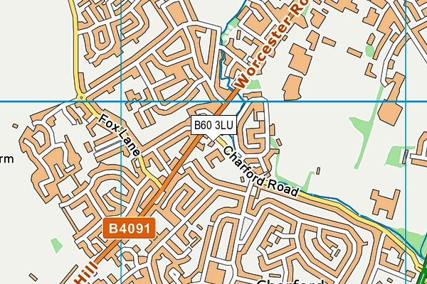 B60 3LU map - OS VectorMap District (Ordnance Survey)