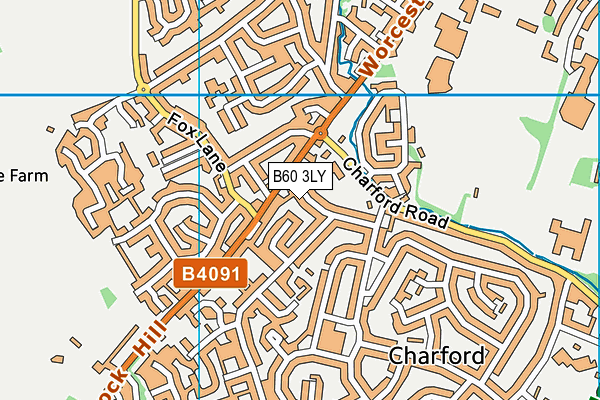 B60 3LY map - OS VectorMap District (Ordnance Survey)
