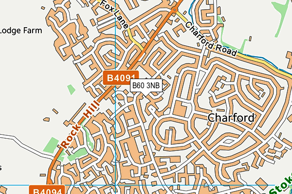 B60 3NB map - OS VectorMap District (Ordnance Survey)