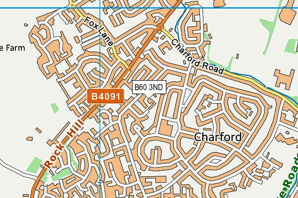 B60 3ND map - OS VectorMap District (Ordnance Survey)