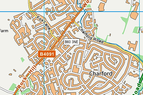B60 3NE map - OS VectorMap District (Ordnance Survey)