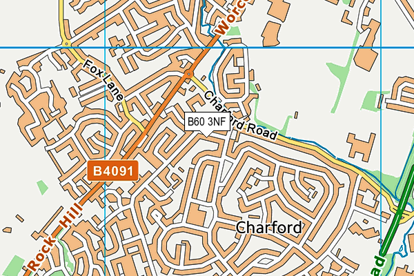 B60 3NF map - OS VectorMap District (Ordnance Survey)