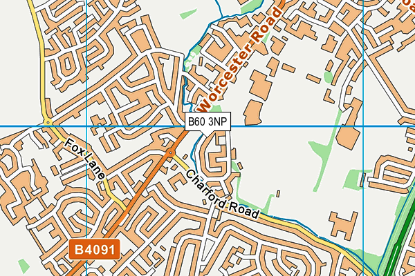 B60 3NP map - OS VectorMap District (Ordnance Survey)