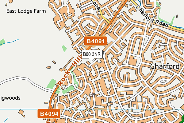 B60 3NR map - OS VectorMap District (Ordnance Survey)