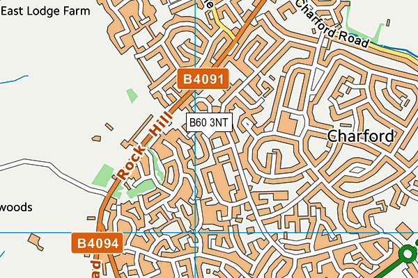 B60 3NT map - OS VectorMap District (Ordnance Survey)