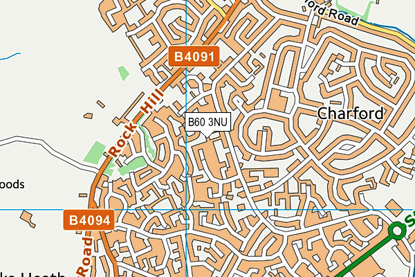 B60 3NU map - OS VectorMap District (Ordnance Survey)