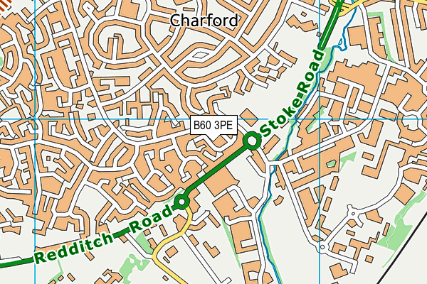 B60 3PE map - OS VectorMap District (Ordnance Survey)