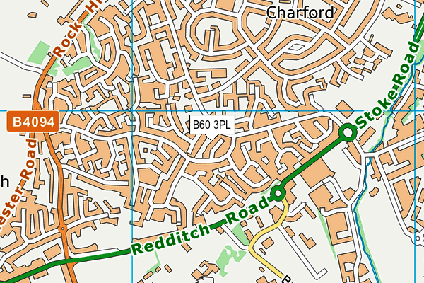 B60 3PL map - OS VectorMap District (Ordnance Survey)