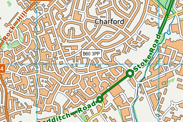 B60 3PP map - OS VectorMap District (Ordnance Survey)