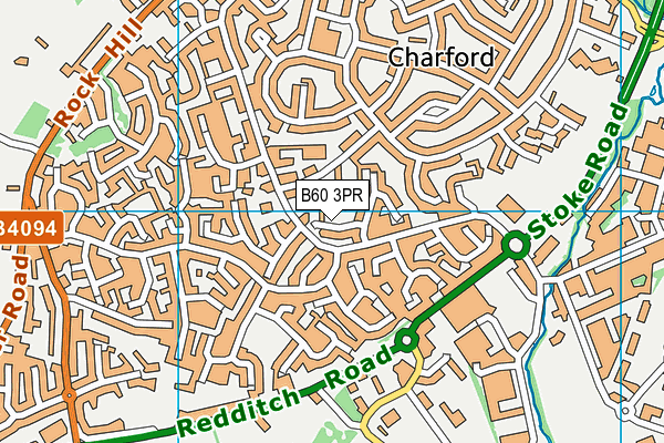 B60 3PR map - OS VectorMap District (Ordnance Survey)