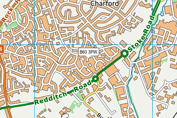 B60 3PW map - OS VectorMap District (Ordnance Survey)