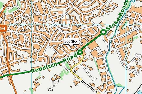 B60 3PX map - OS VectorMap District (Ordnance Survey)