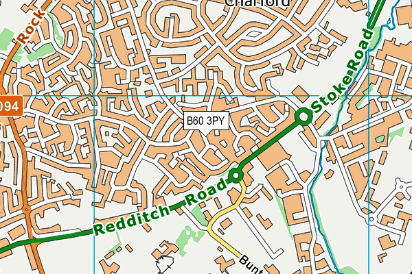 B60 3PY map - OS VectorMap District (Ordnance Survey)